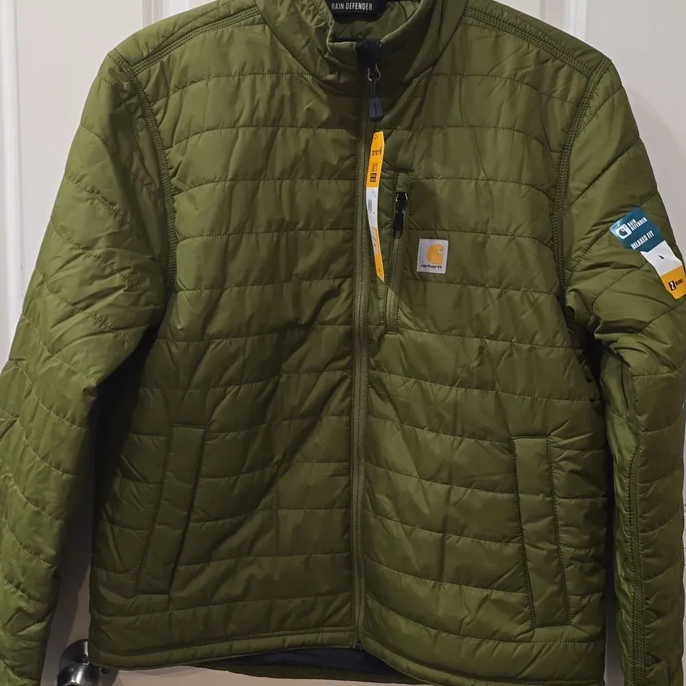 Carhartt Rain Defender Insulated Lightweight Gilliam Jacket- Dark‎ Bronzed Green